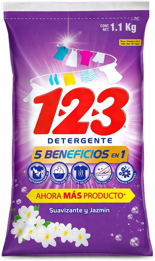 Detergente para Ropa 123 — Fórmula 5 en 1 Multiacción