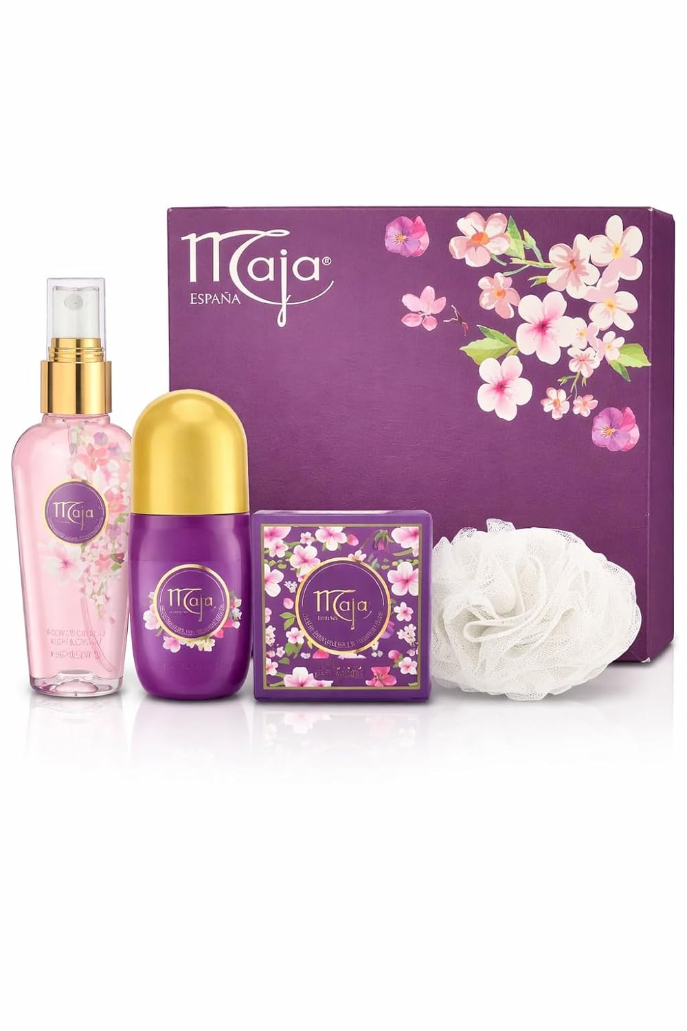 Body Care Gift Set — Mist, Roll-On, Soap & Sponge (4 Pieces)